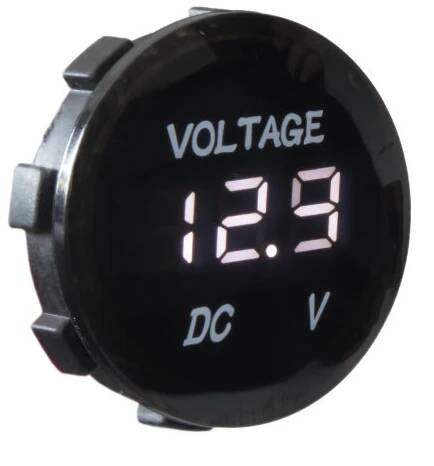 Digitální voltmetr 5-48V bílý 34570W