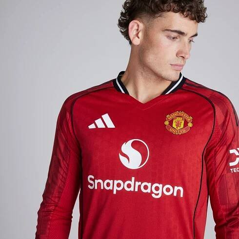 Manchester United 25/26 Home Long Sleeve Authentic Jersey