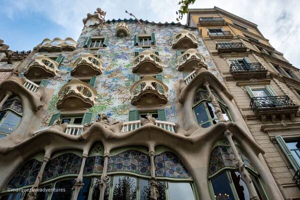 One of the many buildings designed by Gaudi in Barcelona, Spain