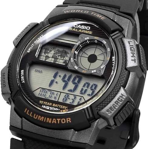 Hodinky Casio AE1000W-1AV, World TIme, chronograf, 5 alarmů, baterie 10 let