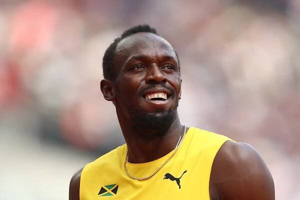 Usain Bolt lächelt, nachdem er in London 2017 bei den IAAF-Weltmeisterschaften am Staffelrennen teilgenommen hat.