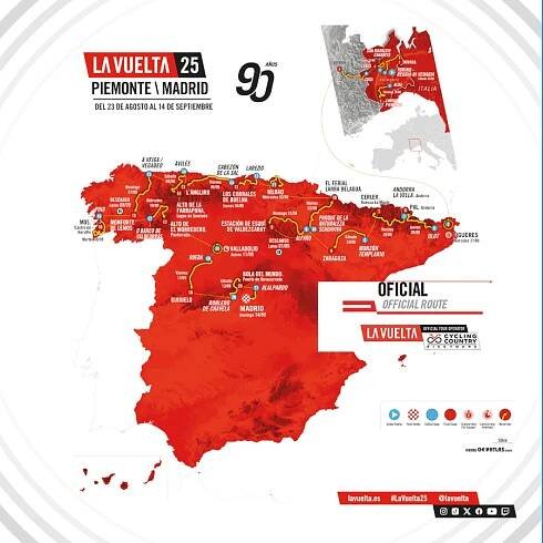 La Vuelta 2025 Route Map Bike Tour