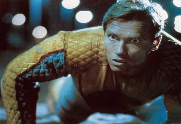 THE RUNNING MAN, Arnold Schwarzenegger, 1987, © TriStar/courtesy Everett Collection