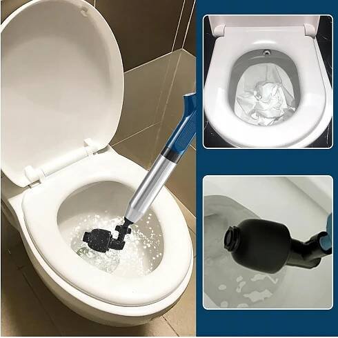 PÍST PRO TOALETU SE STLAČENÝM VZDUCHEM, MULTIFUNKČNÍ ODTOK PRO TOALETU za 464.00CZK - Allegro