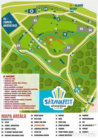 Sázavafest odstartuje v zámeckém areálu ve Světlé nad Sázavou již ve čtvrtek 3. srpna! :: Regionální zpravodajství