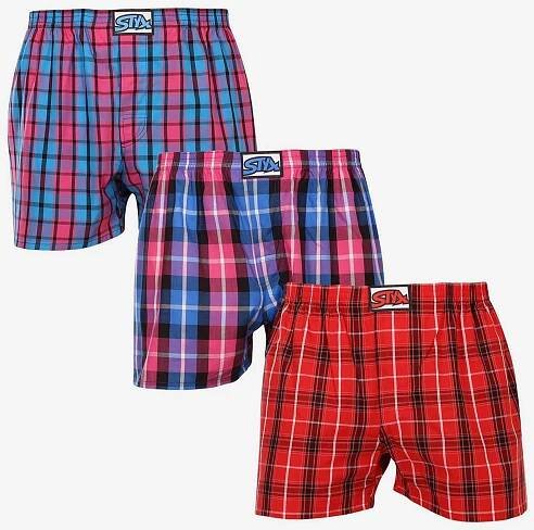 Styx 3PACK pánské trenky klasická guma vícebarevné (3A093134) XL