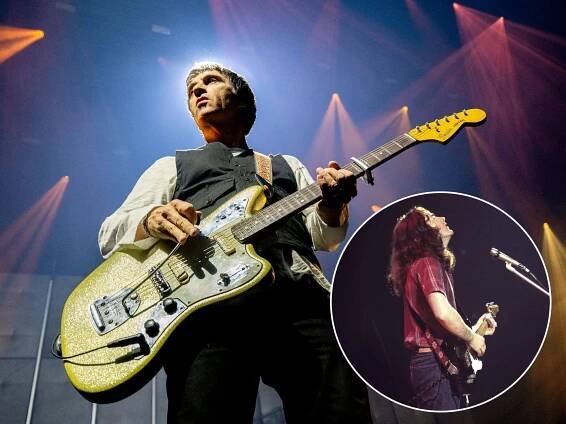 Johnny Marr and Rory Gallagher [inset]