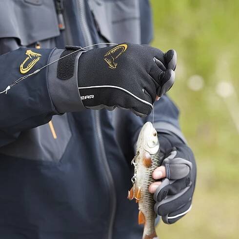Rukavice Savage Gear Softshell Winter Glove Black | Tropic Fishing