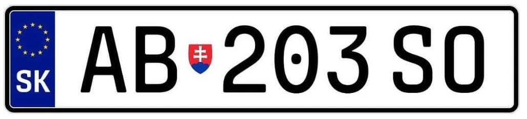 Nové registrační značky na Slovensku