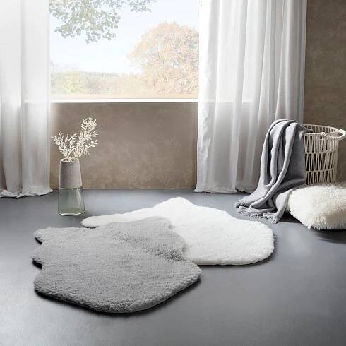 UMĚLÁ KOŽEŠINA Lucia, 60/90cm, bílá - bílá, Romantický / Rustikální, textil (60/90cm) - Mömax