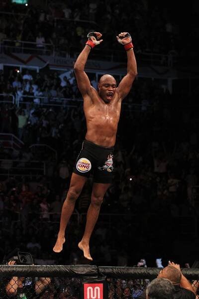 Anderson Silva Jumping Celebration Wallpaper