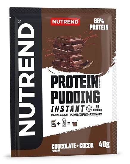 Nutrend Protein Pudding 5 × 40 g, čokoláda + kakao