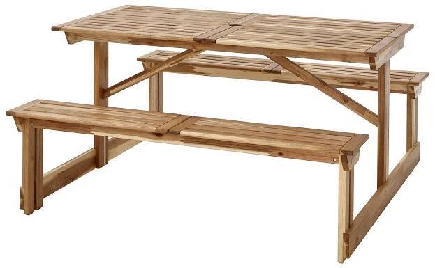 LERHOLMEN piknikový stôl, akácia exteriér - IKEA