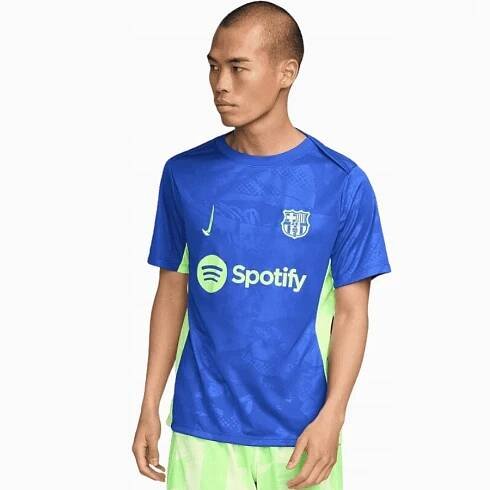 NIKE FC BARCELONA DF ACADEMY PRO THIRD -L- Tričko Pánské modré Výstřih ostatní