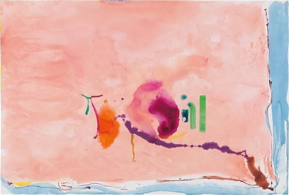 Thumbnail - Helen Frankenthaler, Flirt, 1995. Acrylic on paper, 60 ½ × 89 ½ inches (153.7 × 227.3 cm) © 2018 Helen Frankenthaler Foundation, Inc./Artists Rights Society (ARS), New York