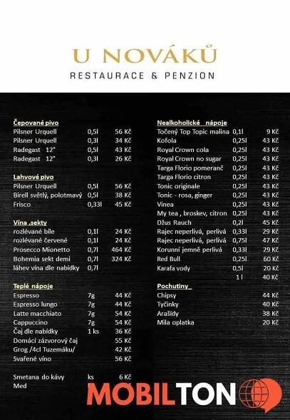 Restaurace a penzion U Nováků - Bítovany - Bítovany - restaurace v bítovany