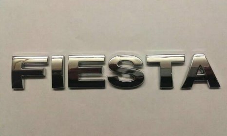 Nový chromovaný 3D samolepicí odznak auto písmena znak samolepka pravopis FIESTA