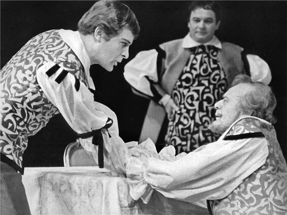 Tartuffe - 09.04.1965, Vladimír Brabec, Josef Pehr, Bohuš Záhorský Foto: Jaromír Svoboda