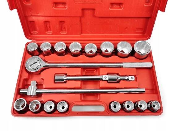 NÁSTRČNÉ KLÍČE 3/4'' VELKÉ NÁSTAVCE SADA TIR CRV KOVANÉ 21 PRVKŮ 12-HRAN EAN (GTIN) 5901969101485