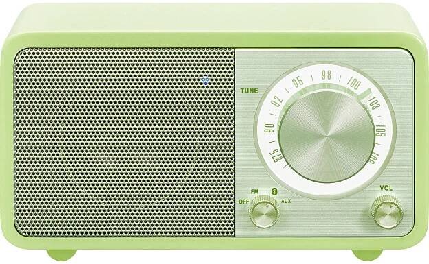 Sangean WR-7 Genuine Mini stolní rádio FM Bluetooth s akumulátorem zelená