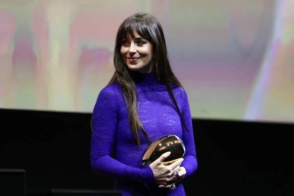 Herečka Dakota Johnsonová na filmovém festivalu v Curychu