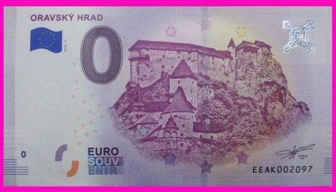 0 Euro souvenir bankovka ORAVSKÝ HRAD 2018 - Sběratelství