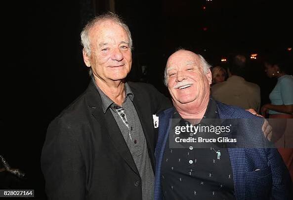 Bill Murray and brother Brian Doyle Murray pose backstage at the hit...
