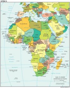 afrika - mapa - ilustrace - nigeria map regions stock ilustrace