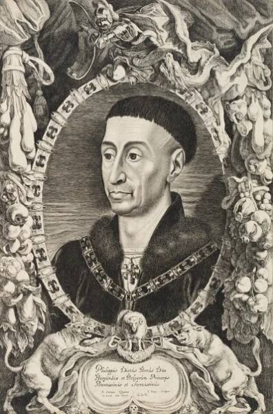 J. LOUYS (*1595) after EYCK (*1390), Portrait of Philip the Good, around 1643, Copper engraving