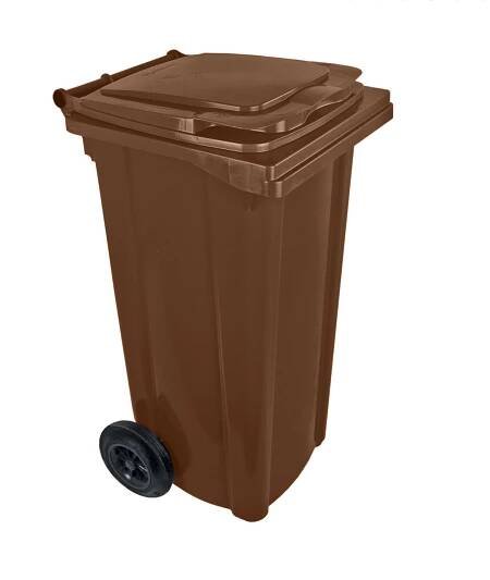 PROTECO Kontejner 120 L plast -hnědá barva -popelnice