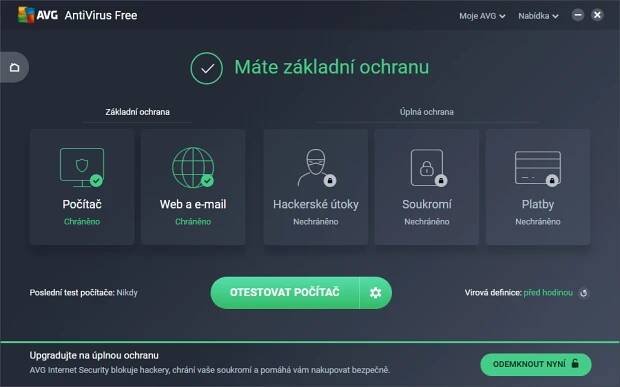 Už výchozí obrazovka hlásá: tyhlety tři moduly nemáte