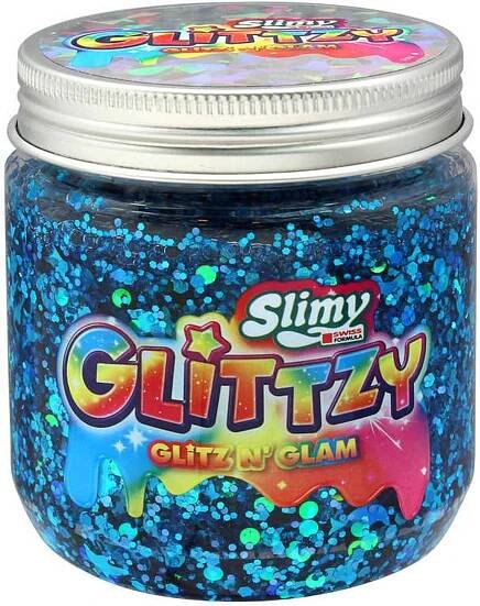Slimy Glittzy 240g sliz se třpytkami v nádobce různé barvy