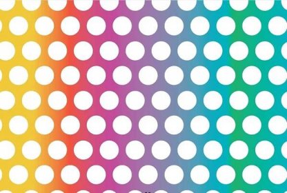 A Rainbow Polka Dot Pattern With White Dots Wallpaper