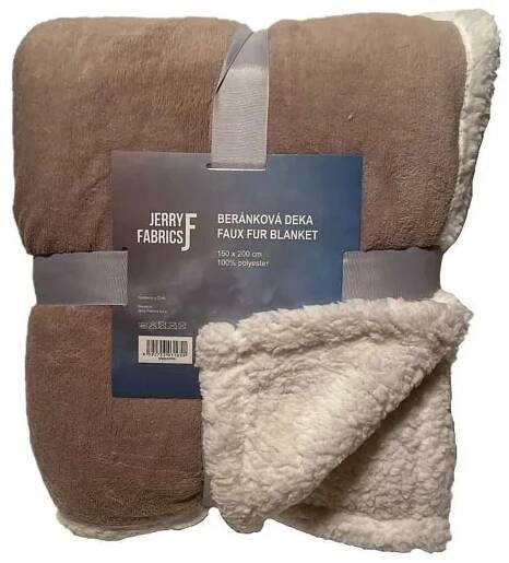 JERRY FABRICS Deka microflanel super soft s beránkem Capucino