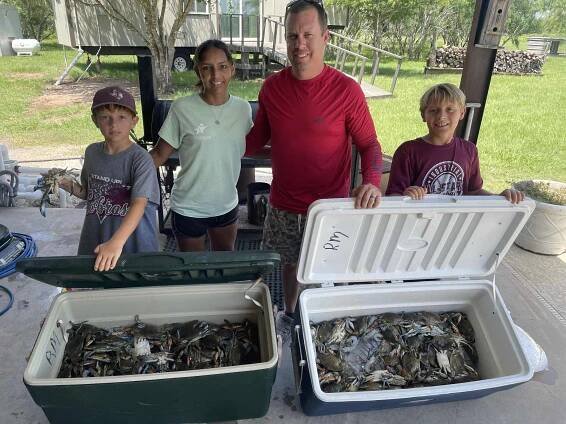 Crabbing at Cheniere Island
