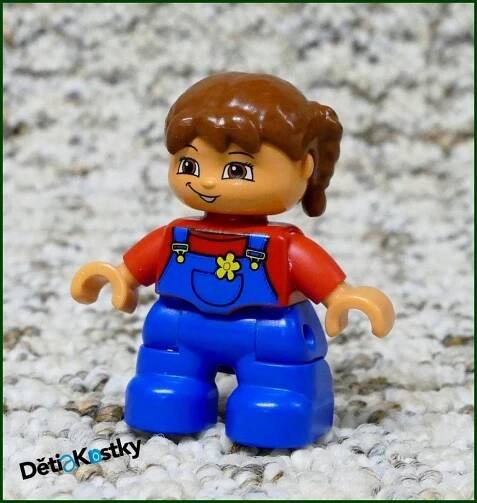 Lego® Duplo® Figurka Holčička - Modré Oblečení s Kytičkou