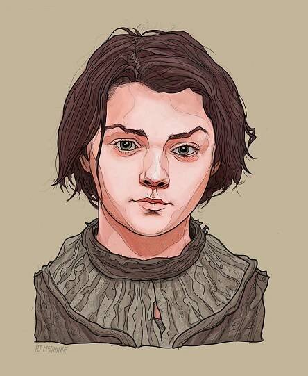 1 ARYA STARK Game of Thrones print PJ McQuade.jpg