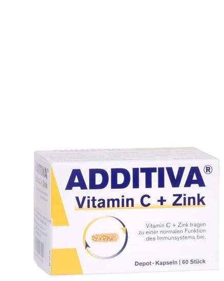 ADDITIVA Vitamín C+ zinok 1×60 ks, výživový doplnok