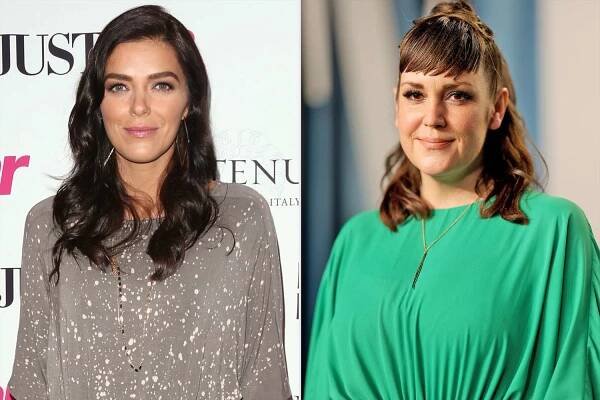HOLLYWOOD, CA - APRIL 14: Model / TV Personality Adrianne Curry attends Star Magazine's 2016 Hollywood Rocks event at Le Jardin on April 14, 2016 in Hollywood, California. (Photo by Paul Archuleta/FilmMagic); BEVERLY HILLS, CALIFORNIA - MARCH 27: Melanie Lynskey attends the 2022 Vanity Fair Oscar Party hosted by Radhika Jones at Wallis Annenberg Center for the Performing Arts on March 27, 2022 in Beverly Hills, California. (Photo by Rich Fury/VF22/Getty Images for Vanity Fair)