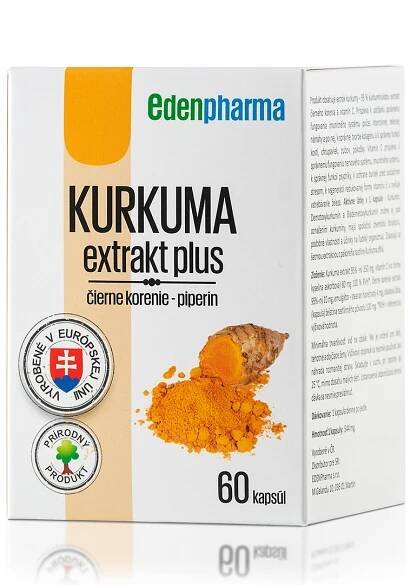 Kurkumín komplex s 95 % kurkuminoidmi, vitamínom C a extraktom čierneho korenia podporuje imunitu, zdravie kĺbov a chráni bunky pred oxidačným stresom.