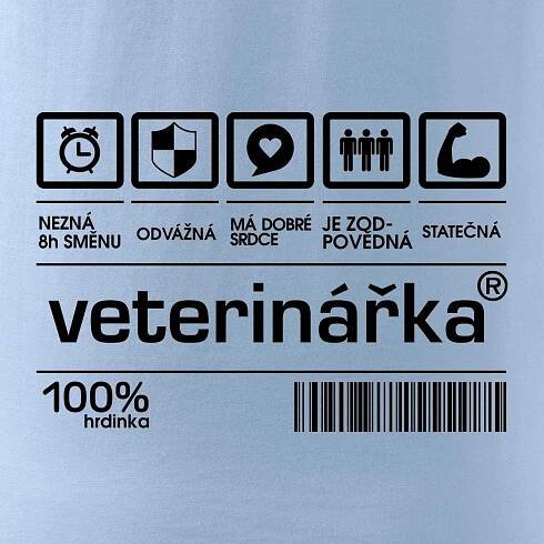 Čárový kód - Veterinářka - Volné triko city