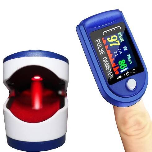 Pulsoksymetr napalcowy LCD