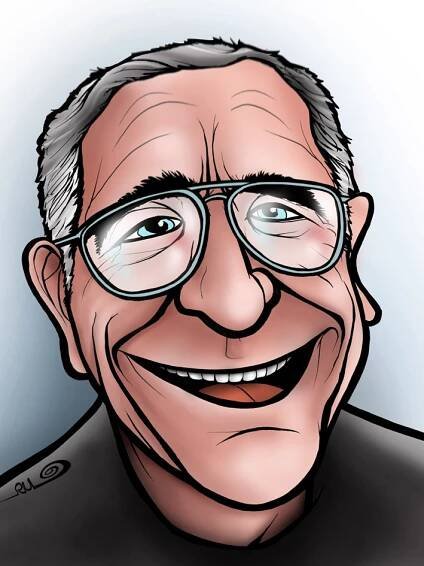 Caricatura de Sydney Pollack