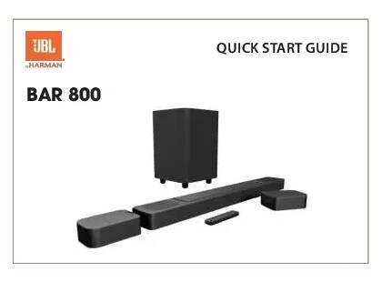 Uživatelská příručka k soundbaru JBL BAR 800