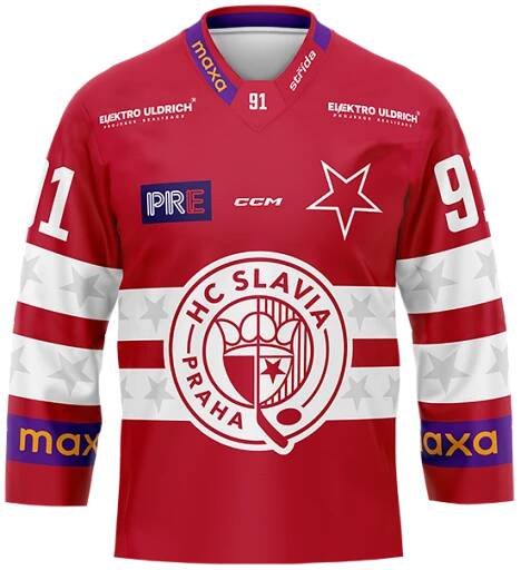 Červený fandres HC Slavia Praha 2024/25