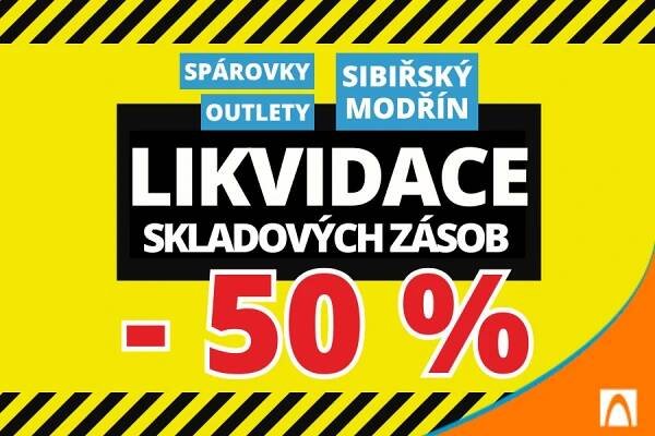 Likvidace skladových zásob - 50 %