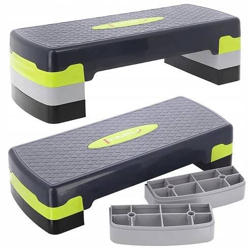STEP PRO FITNESS CVIČENÍ PLOŠINA PRO AEROBIK TŘI STUPNĚ MODULÁRNÍ SCHŮDKY