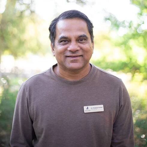  Dr. Pradeep Kumar  Dr. Kumar is a board-certified gastroenterologist who spent time in Houston, Dallas, San Diego, and Hawaii before settling in Austin in 2002. He and his family live near Pease Park and they enjoy spending time together on the trai