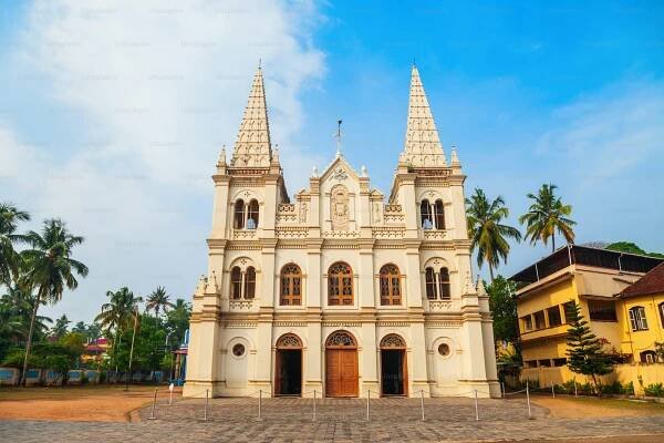 Santa Cruz Basilica or Roman Catholic Diocese of Cochin church located in Fort Kochi in Cochin, India