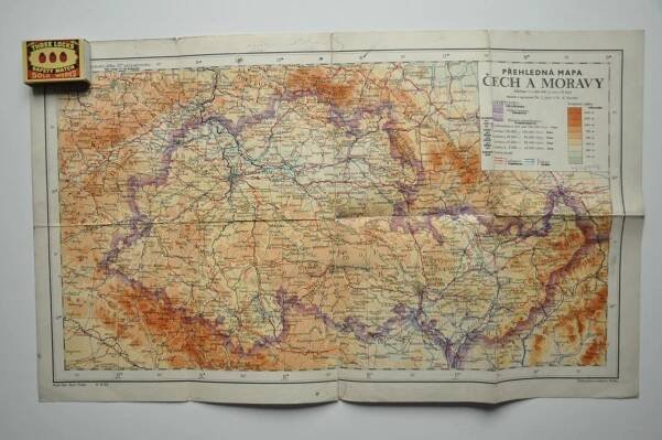 PROTEKTORÁT ČECHY A MORAVA - MAPA - SUDETY - Vojenské sběratelské předměty